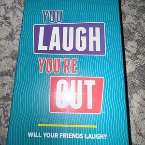 You Laugh You're Out Card Game - Blue and Red